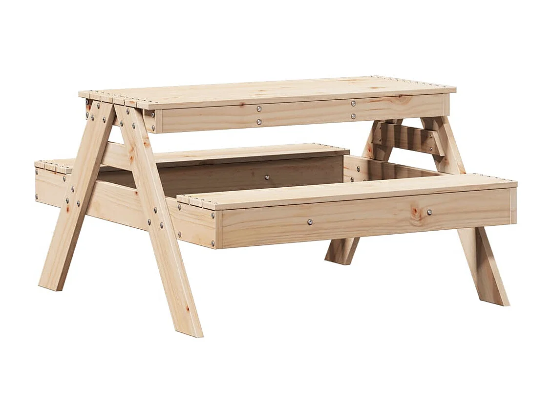 Table de pique-nique pour enfants 88x97x52 bois massif de pin