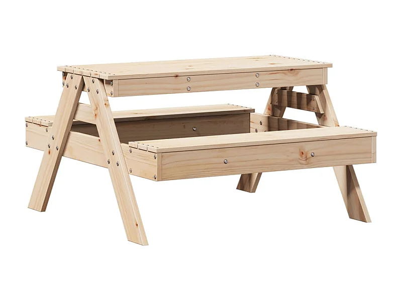 Table de pique-nique pour enfants 88x97x52 bois massif de pin