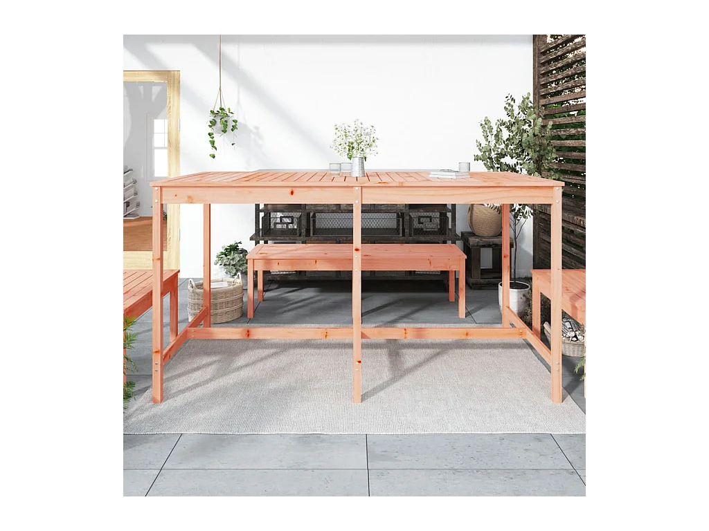 Table de jardin 203,5x90x110 bois massif de douglas