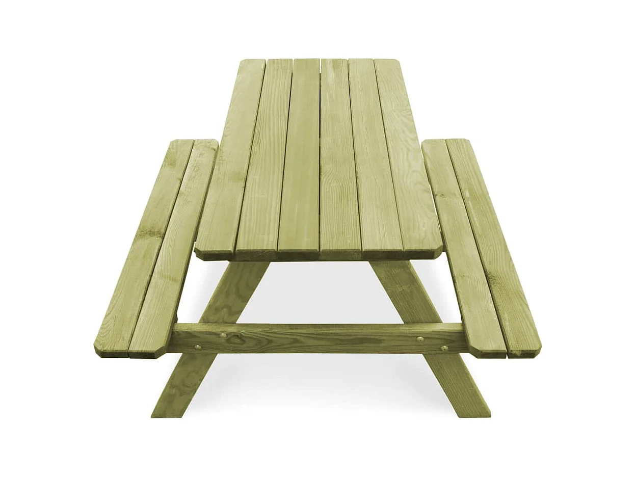 Table de pique-nique et bancs 90x90x58 Pinède imprégnée