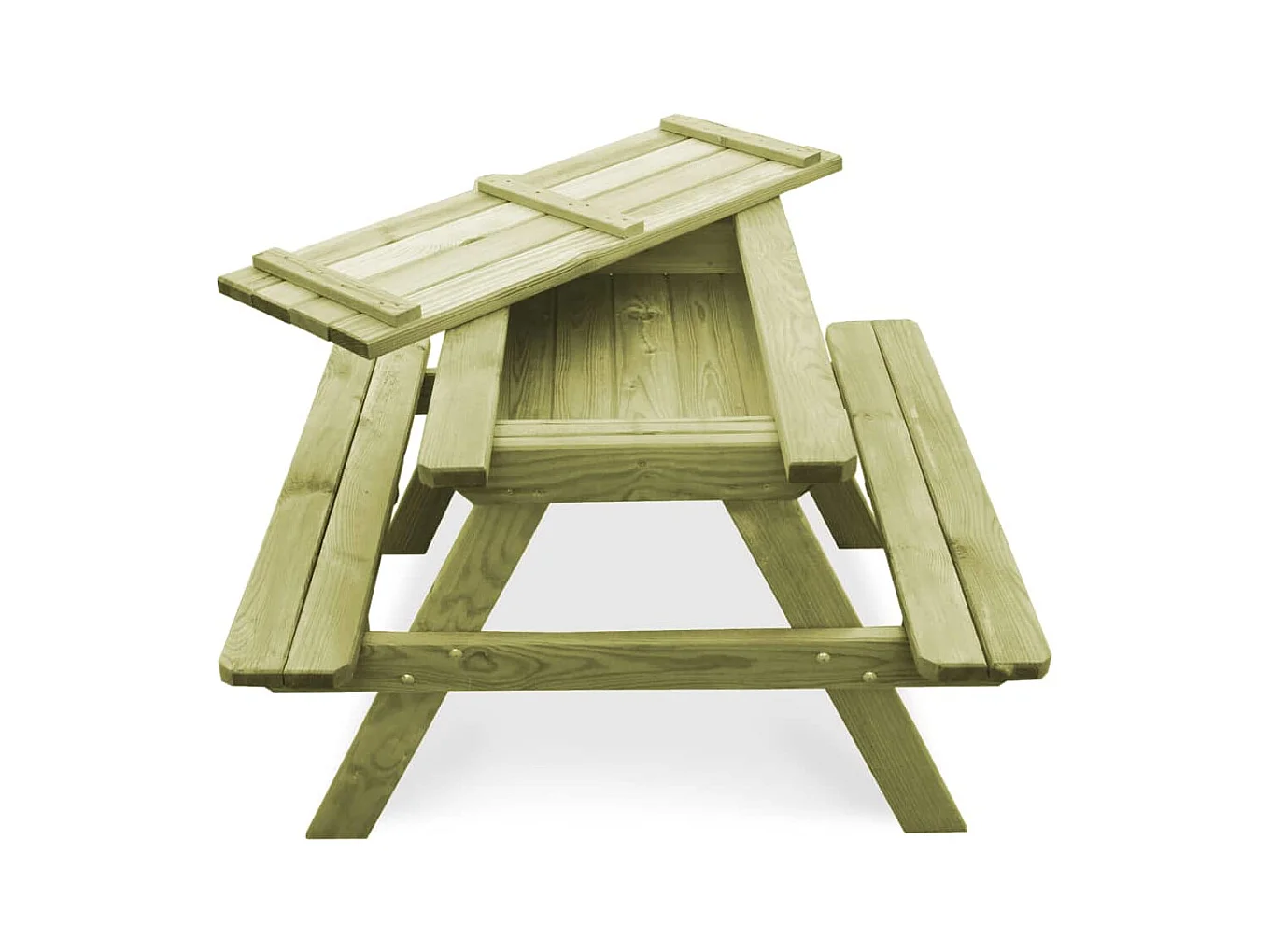 Table de pique-nique et bancs 90x90x58 Pinède imprégnée