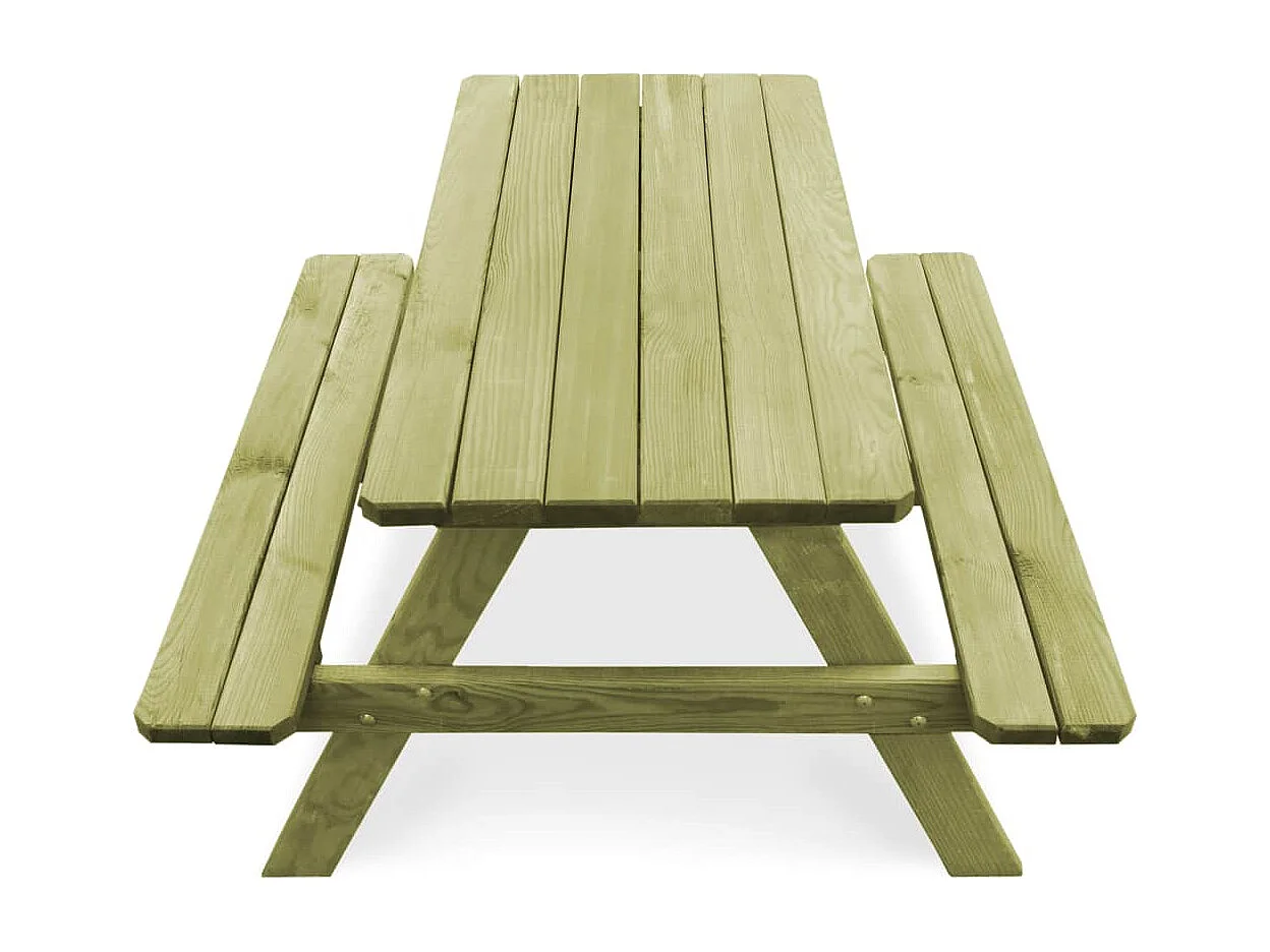 Table de pique-nique et bancs 90x90x58 Pinède imprégnée