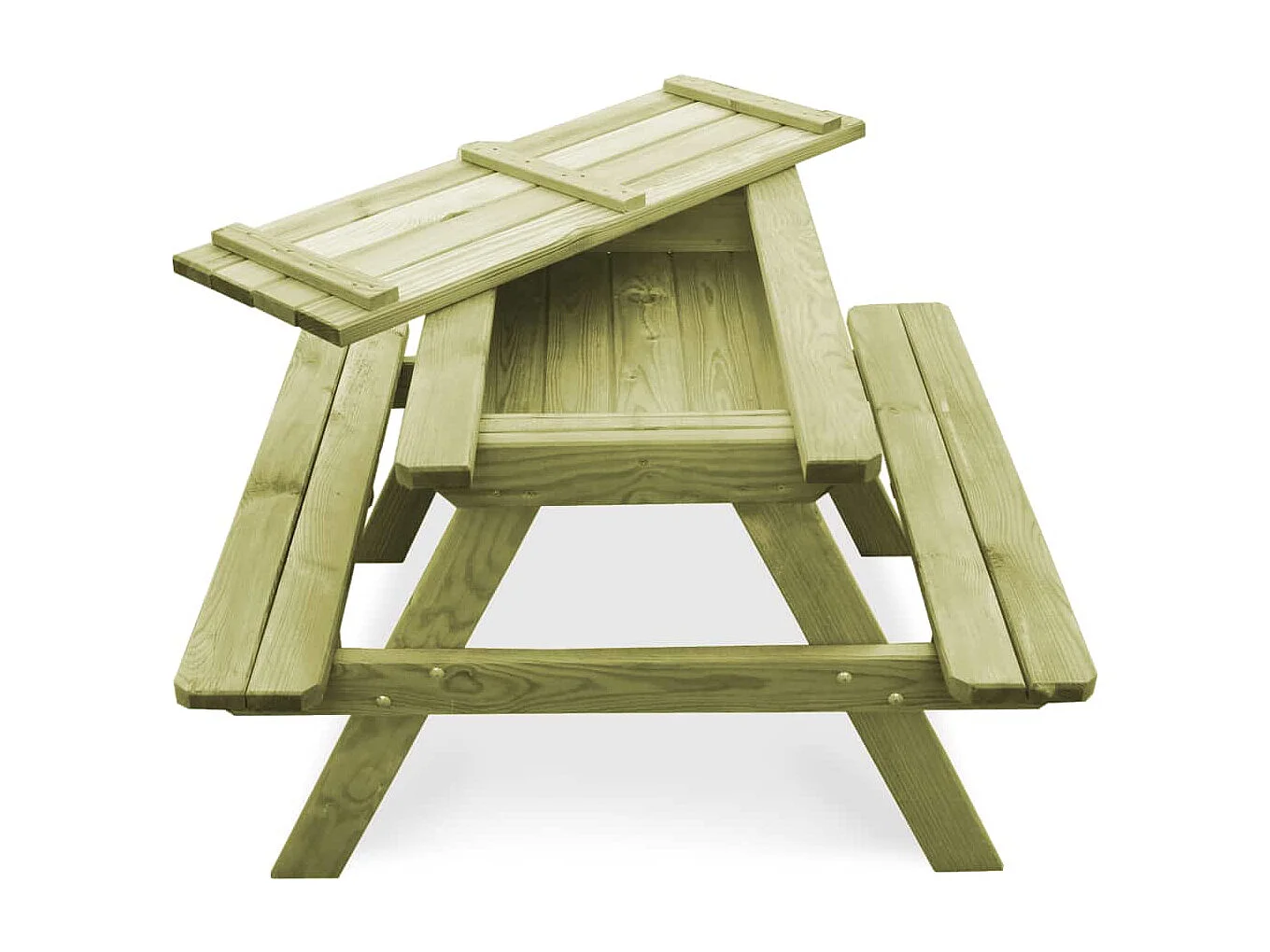 Table de pique-nique et bancs 90x90x58 Pinède imprégnée