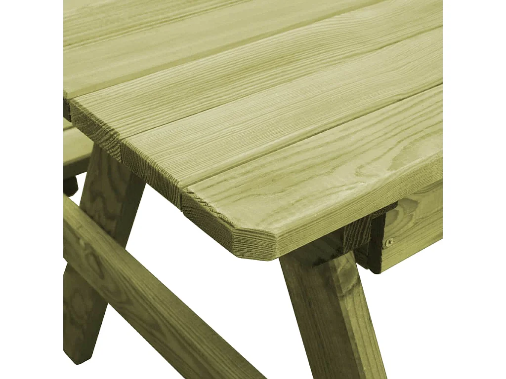 Table de pique-nique et bancs 90x90x58 Pinède imprégnée