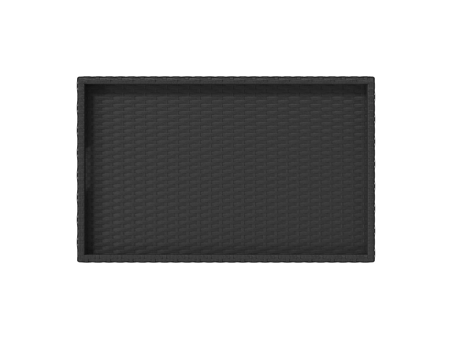 Table à plateau pliable noir 65x40x75 résine tressée