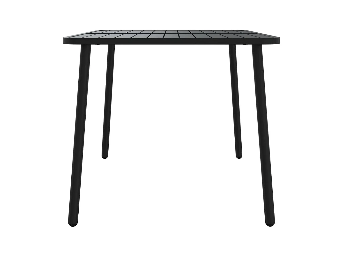 Table de jardin anthracite 110x80x71 acier