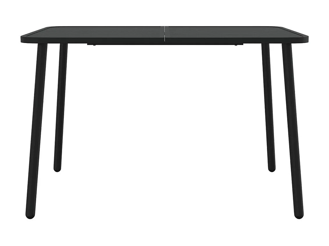 Table de jardin anthracite 110x80x71 acier