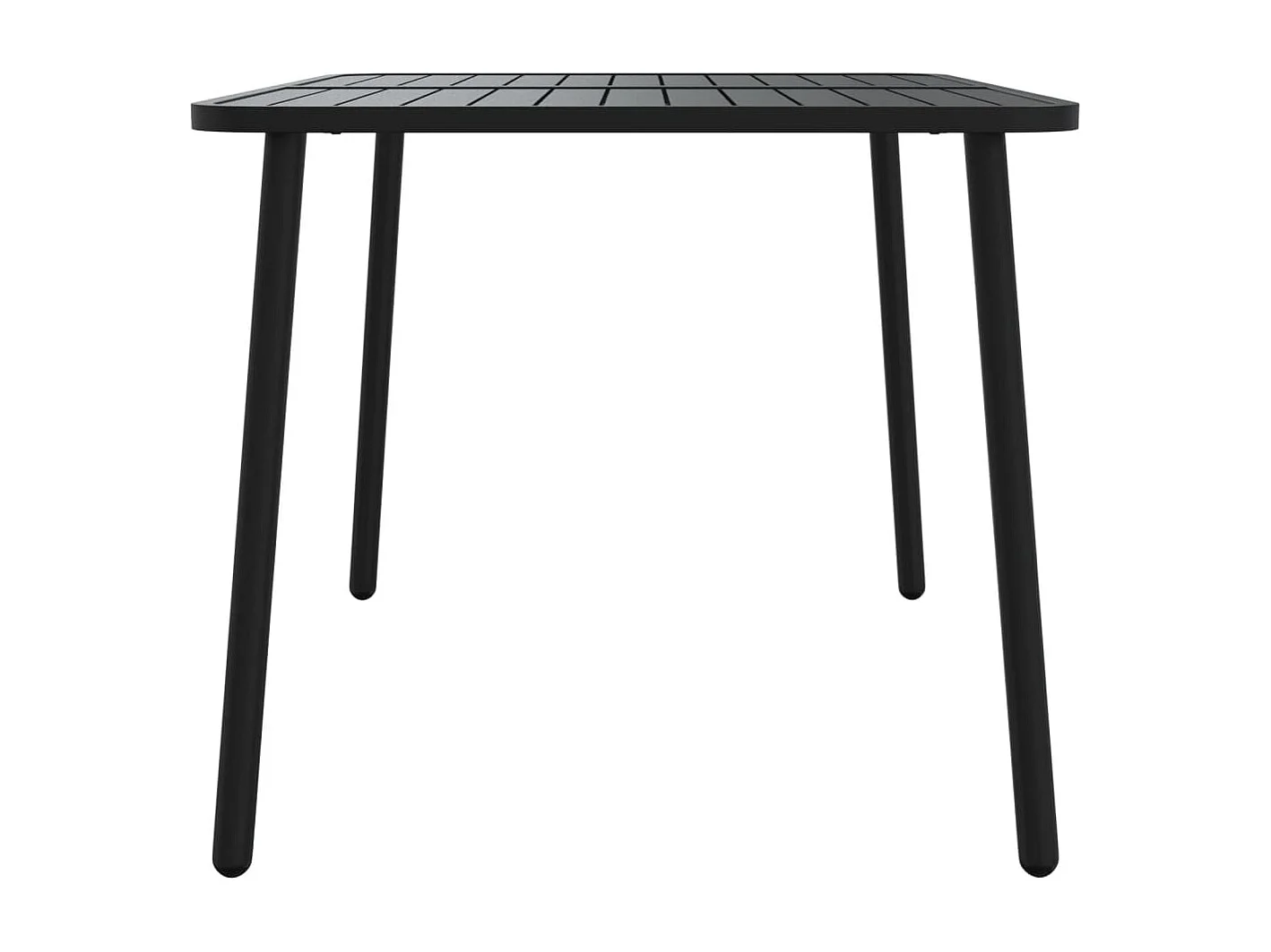 Table de jardin anthracite 110x80x71 acier