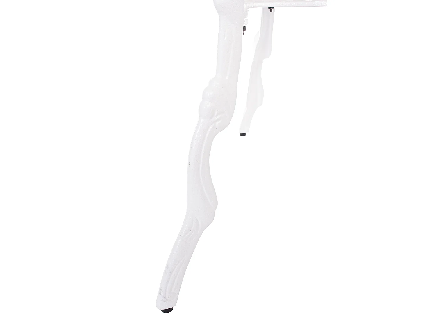 Table de jardin aluminium moulée blanc Vikola 80cm