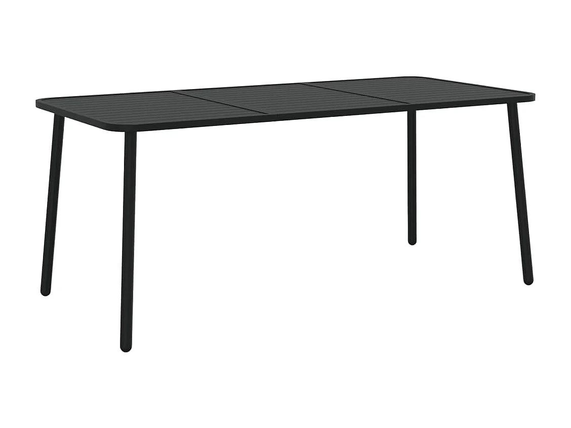 Table de jardin anthracite 165x80x71 acier