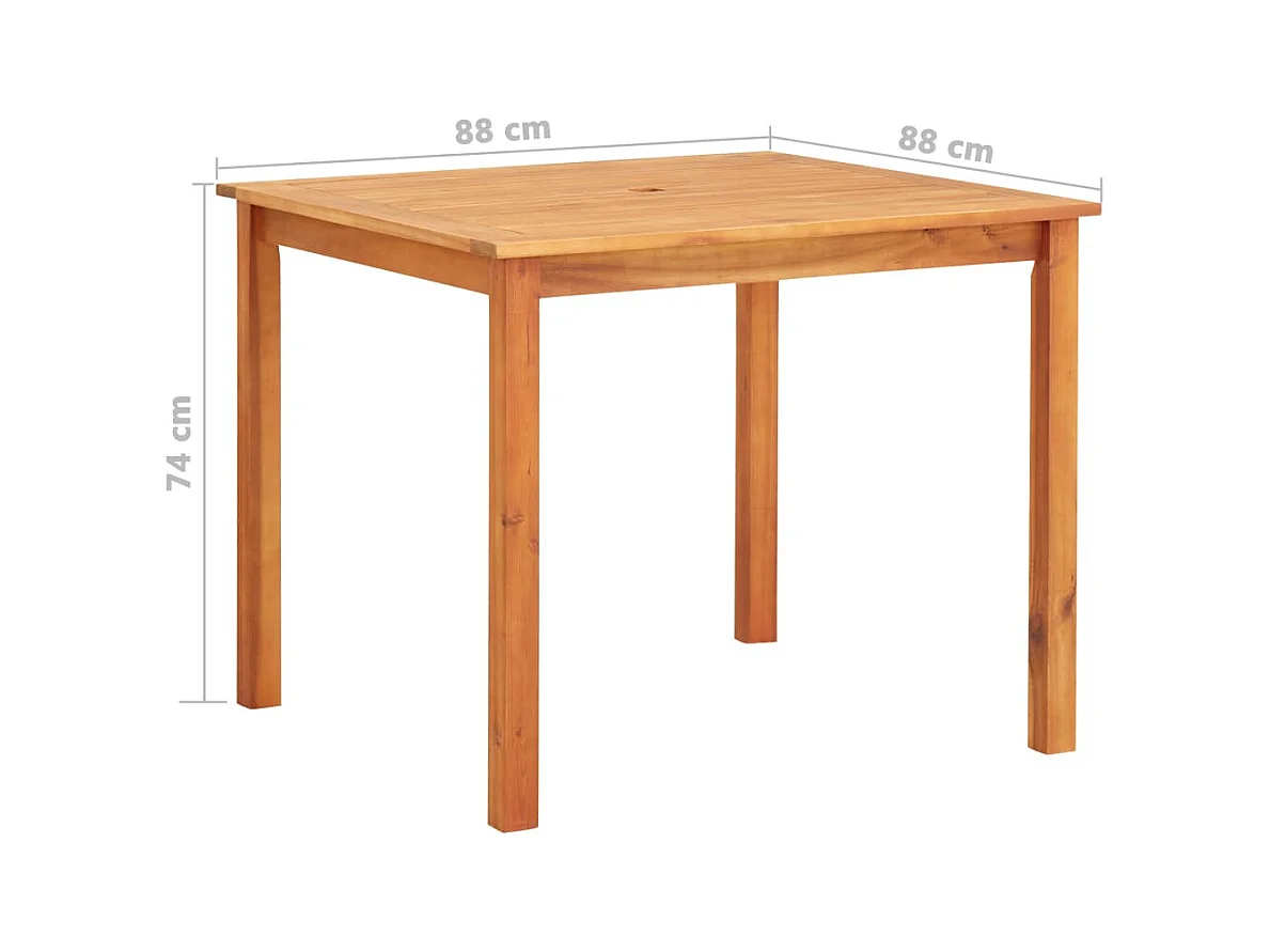 Table de jardin 88x88x74 Bois d'acacia massif