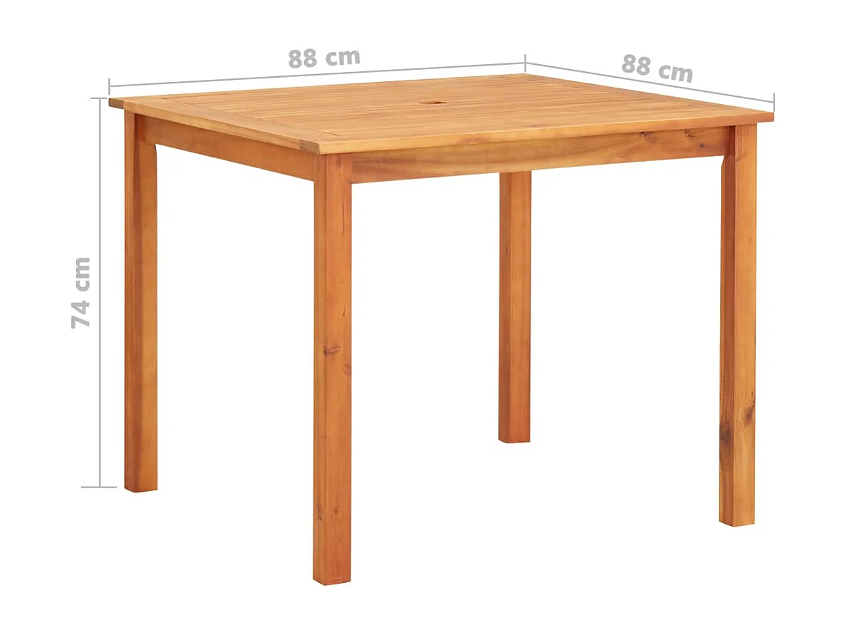 Table de jardin 88x88x74 Bois d'acacia massif