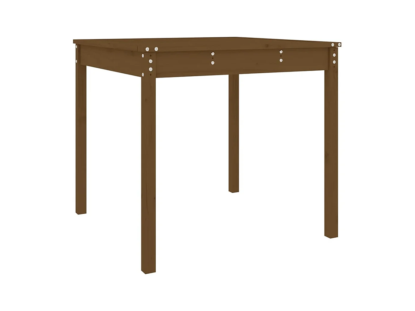 Table de jardin marron miel 82,5x82,5x76 bois massif de pin