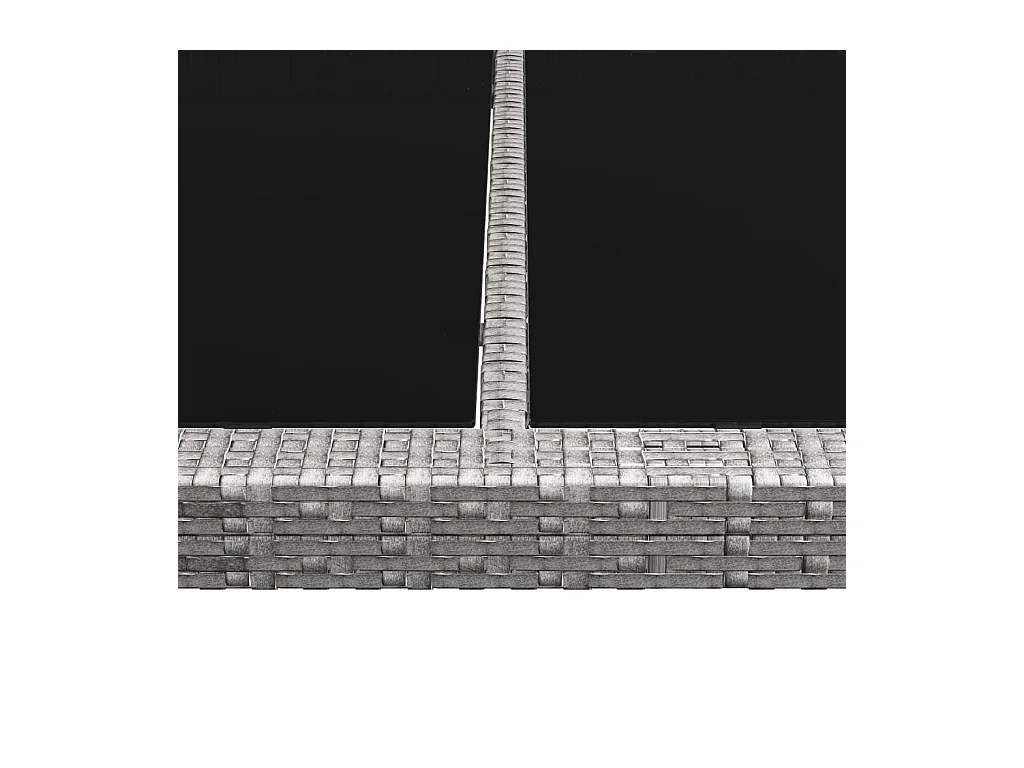 Table à dîner d'extérieur Gris 200x150x74 Résine tressée