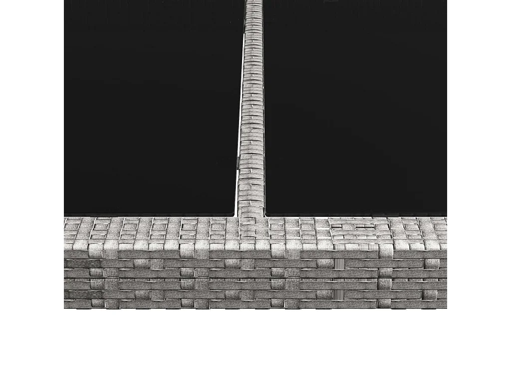 Table à dîner d'extérieur Gris 200x150x74 Résine tressée