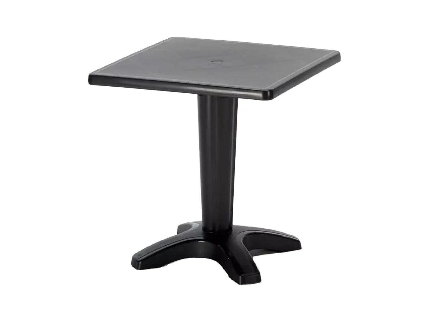 Petite table de jardin carré ZAKOR – Fonctionnelle et pensée pour durer-Noir