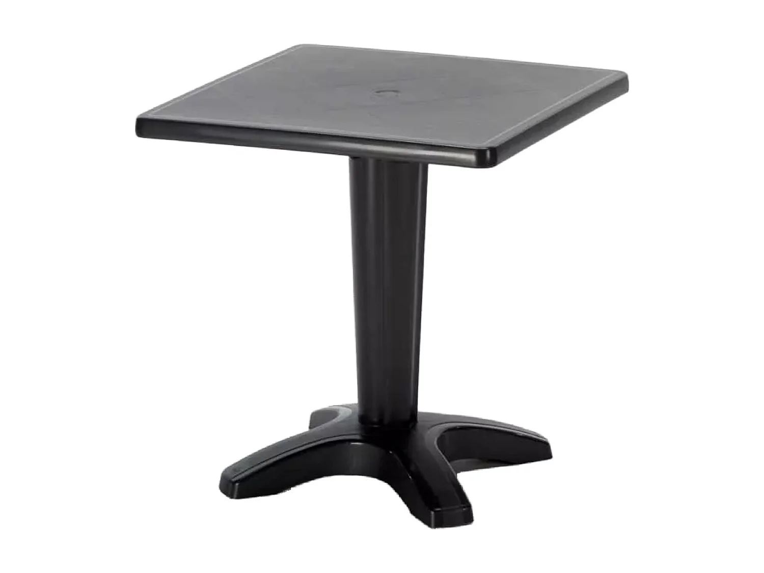 Petite table de jardin carré ZAKOR – Fonctionnelle et pensée pour durer-Noir