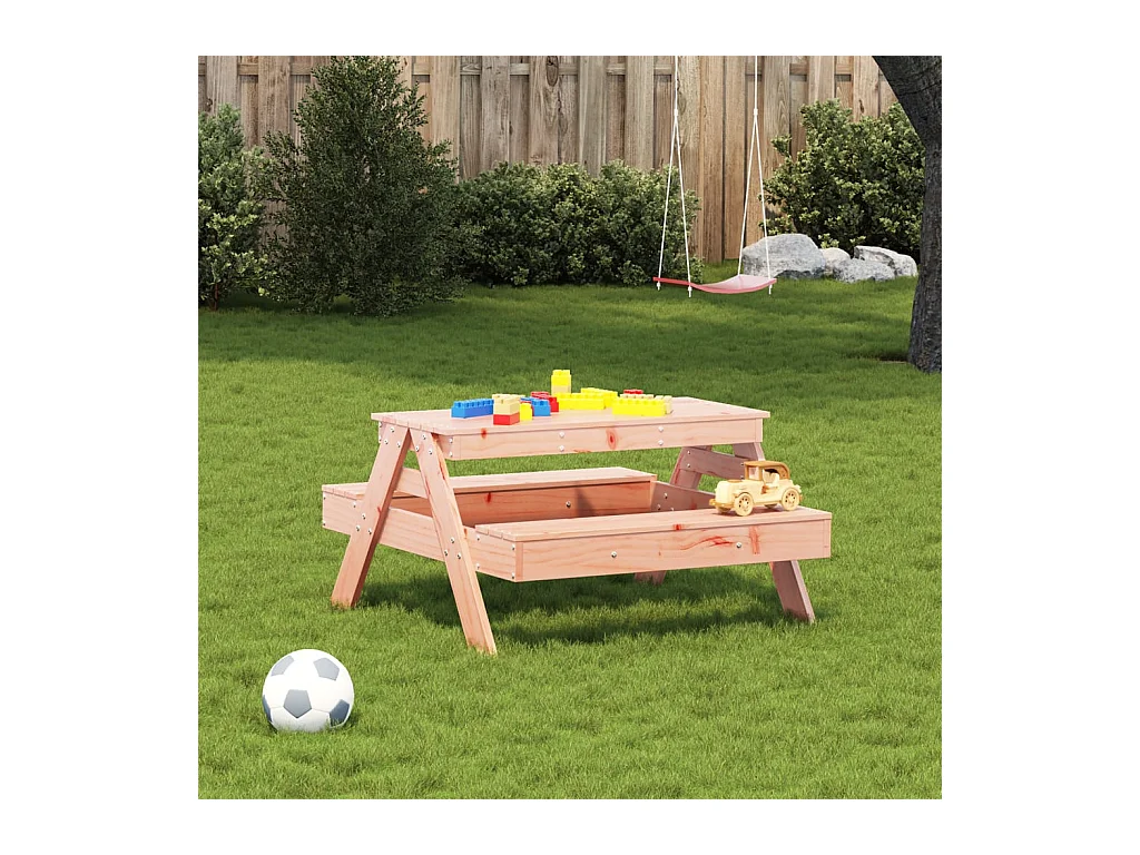 Table de pique-nique pour enfants bois massif de douglas