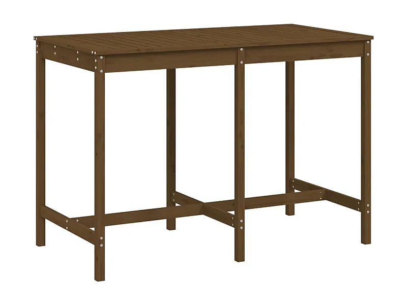 Table de jardin marron miel 159,5x82,5x110 bois massif de pin