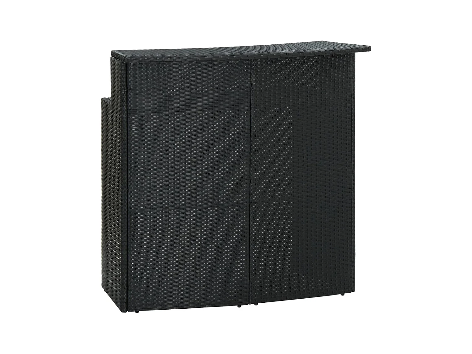 Table de bar de jardin Noir 120x55x110 Résine tressée