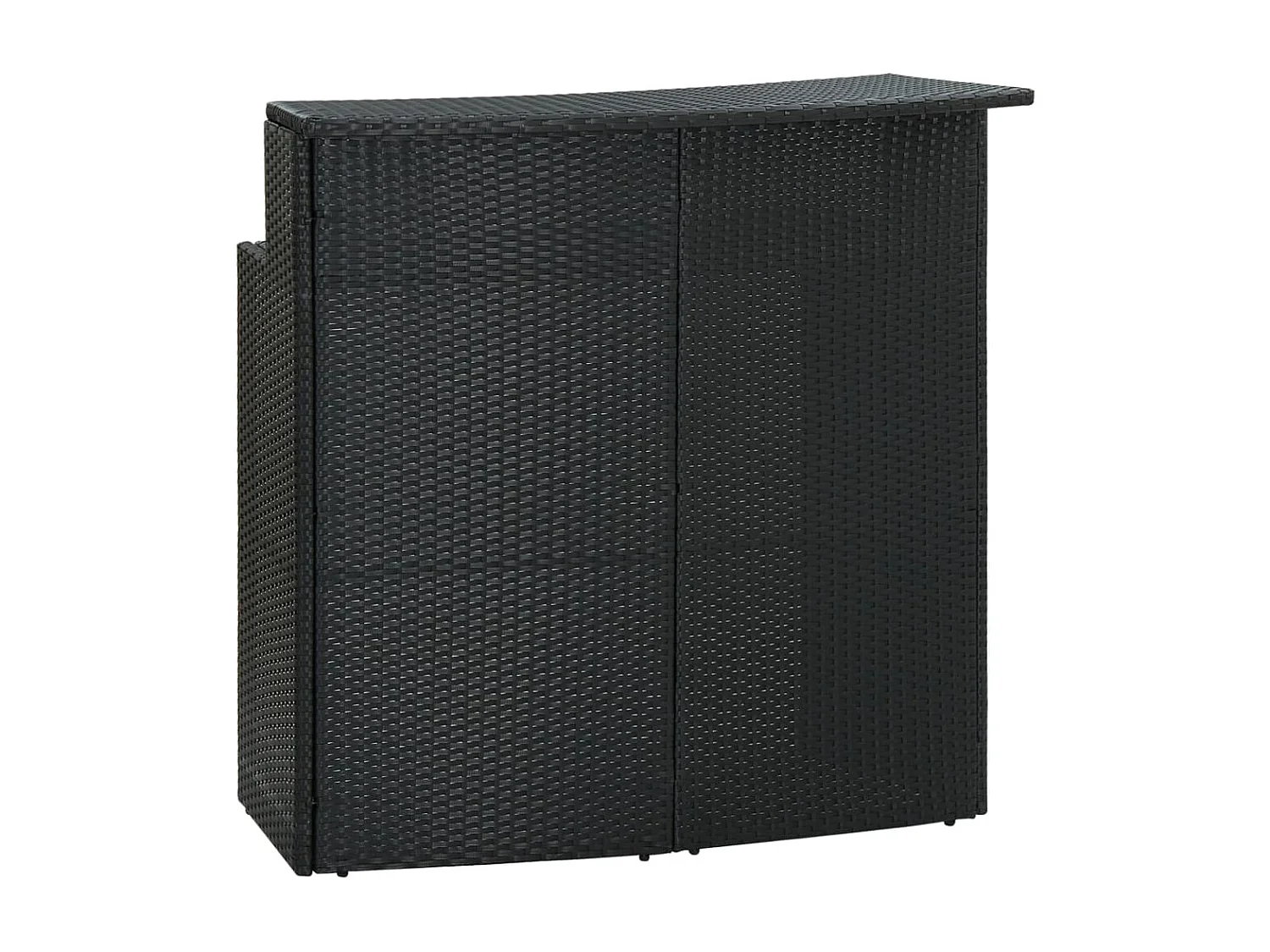 Table de bar de jardin Noir 120x55x110 Résine tressée