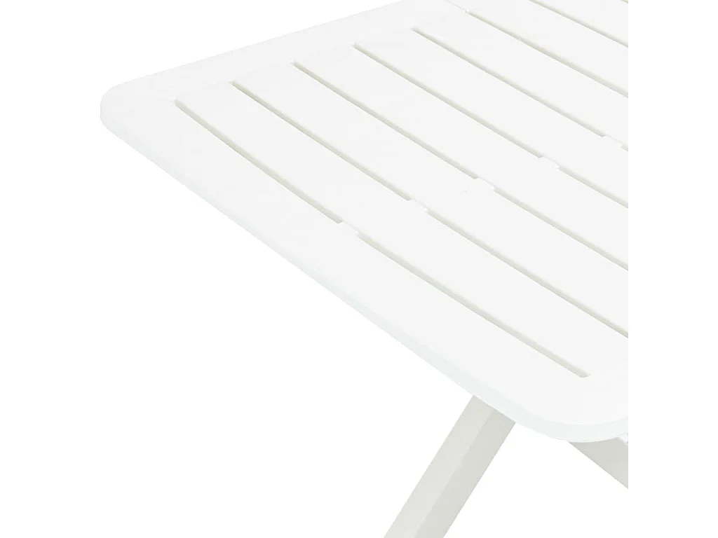 Table pliable de jardin Blanc 79x72x70 Plastique
