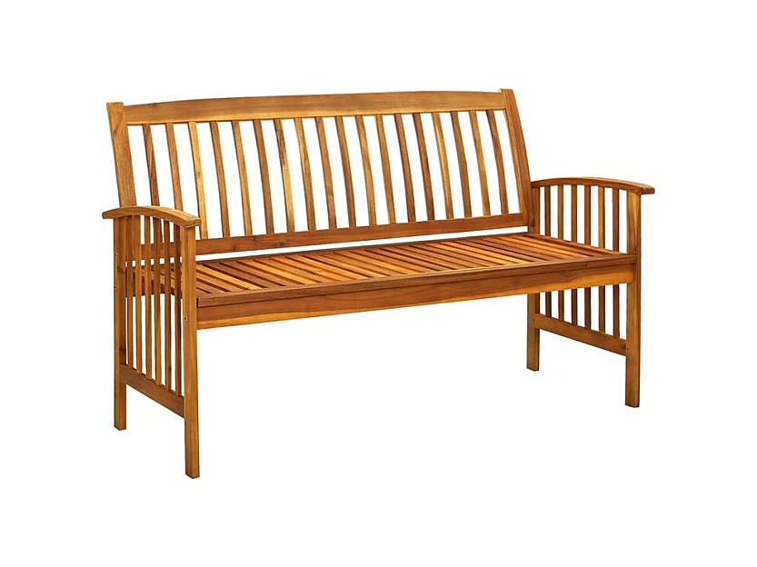 Banc de jardin avec coussin 147cm Bois d'acacia massif