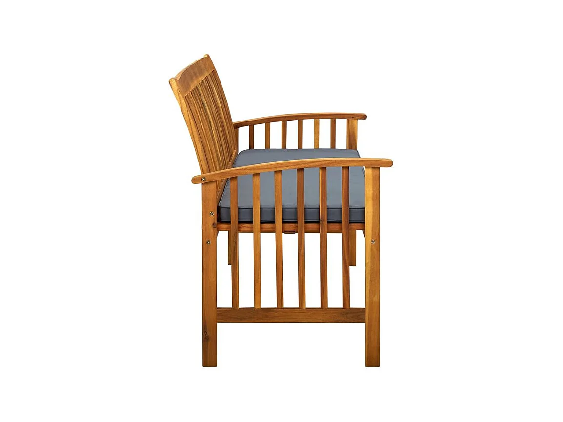 Banc de jardin avec coussin 147cm Bois d'acacia massif
