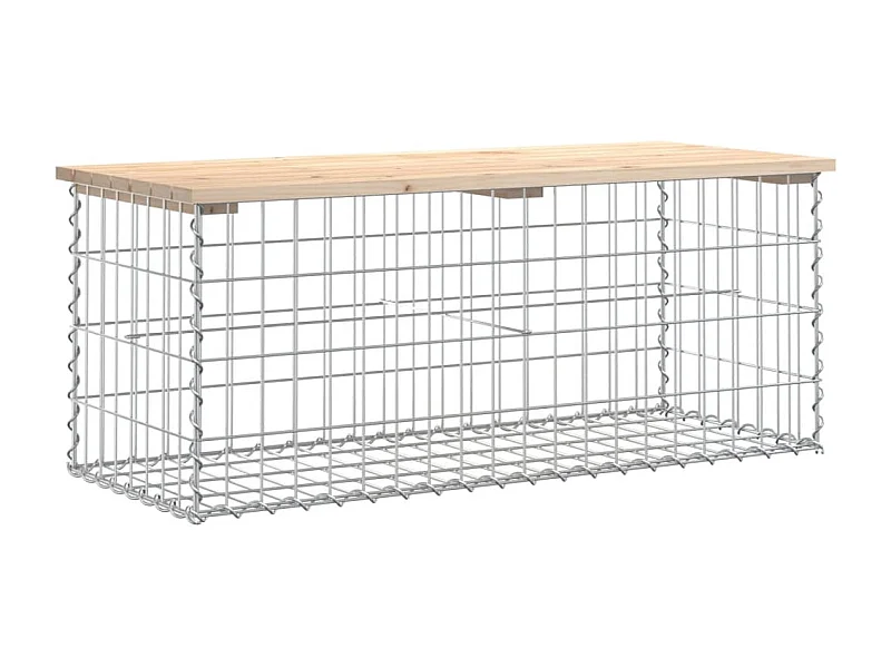 Banc de jardin design de gabion 103x44x42 bois massif de pin