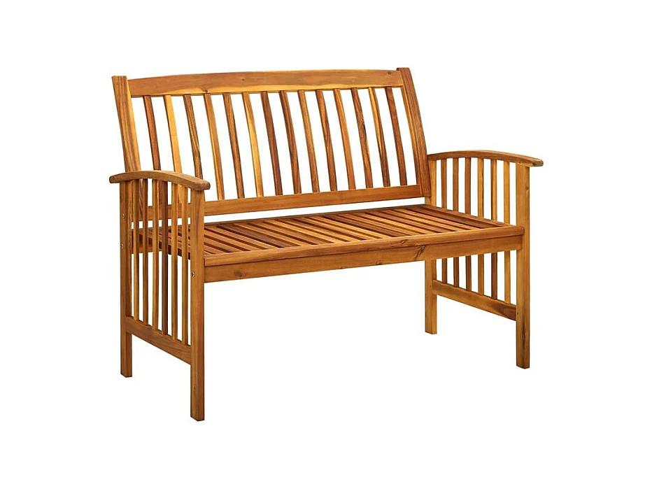 Banc de jardin avec coussins 119cm Bois solide d'acacia