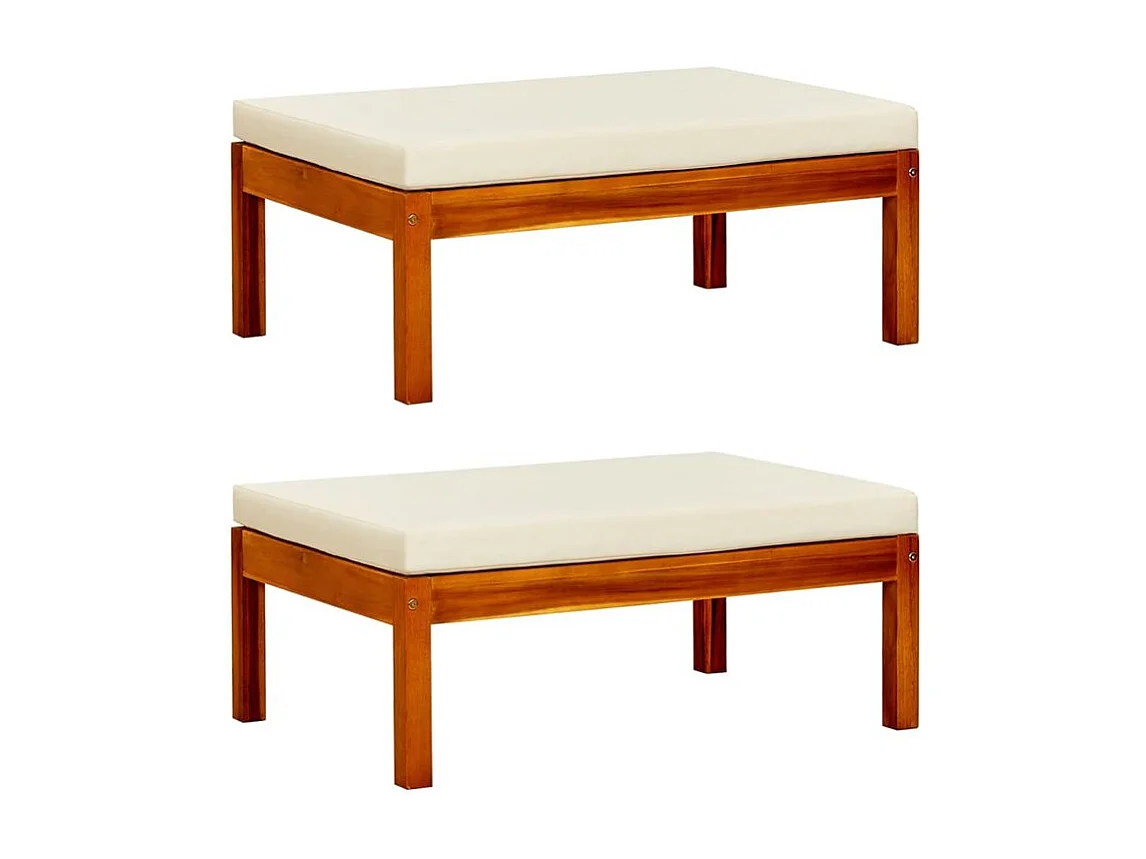 Banc de jardin avec auvent et repose-pieds Bois d'acacia solide