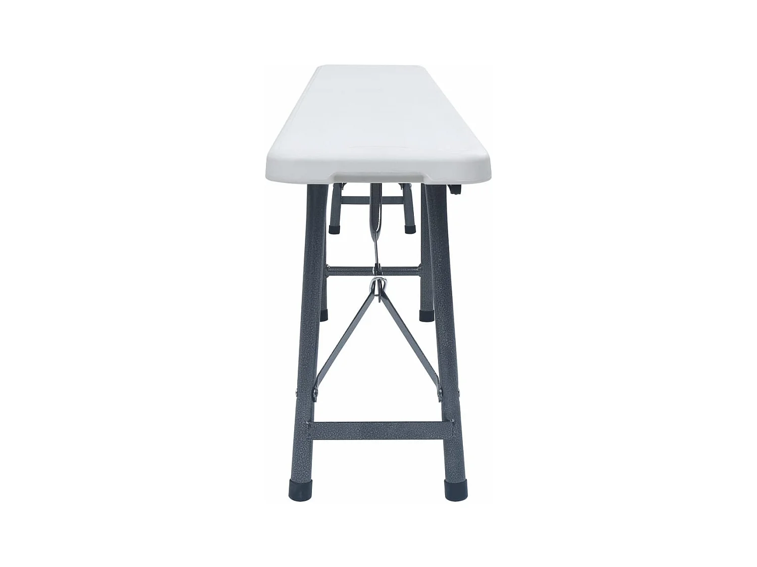 Bancs de jardin pliables 2 pcs 180cm PEHD Blanc