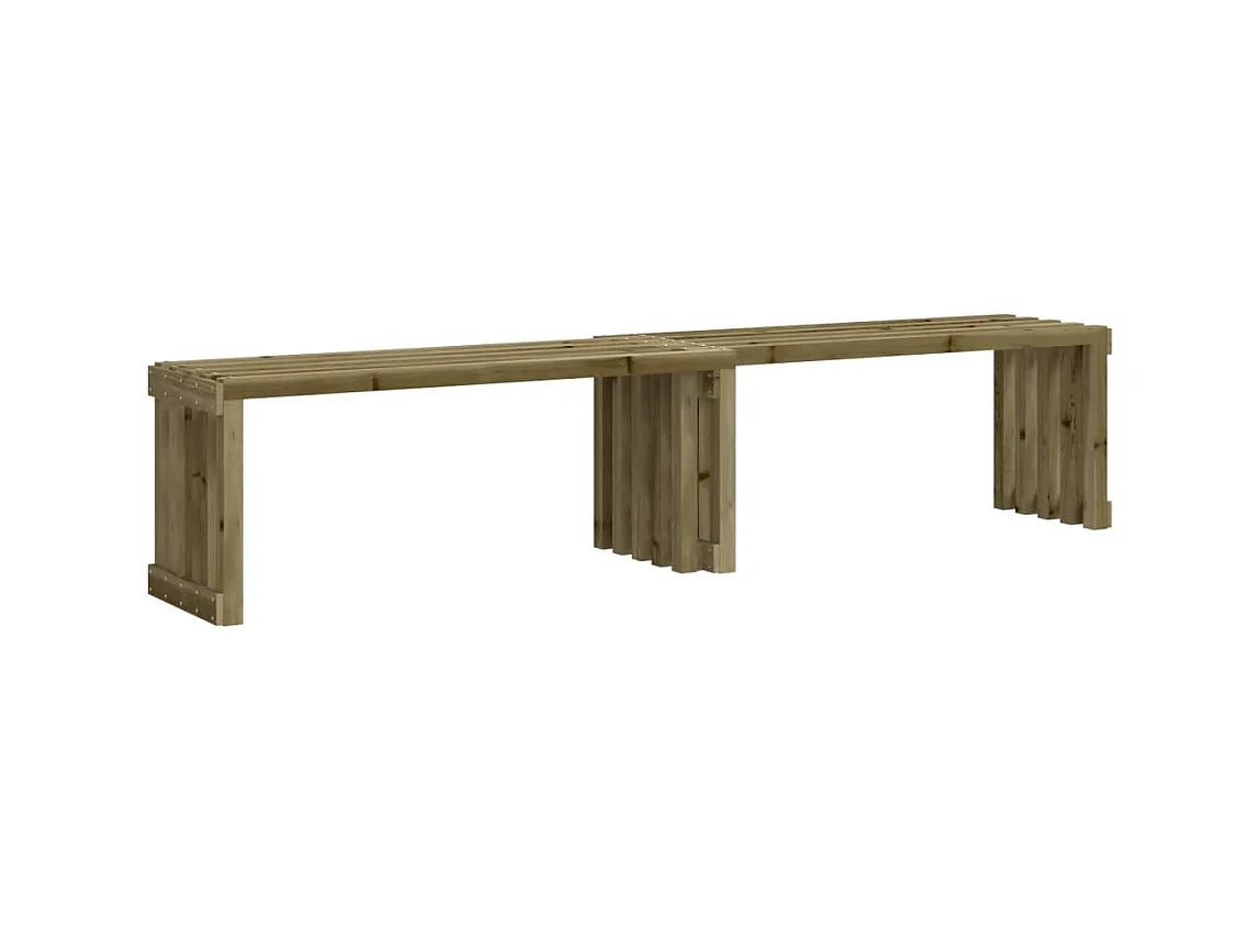 Banc de jardin extensible 212,5x40,5x45 bois de pin imprégné