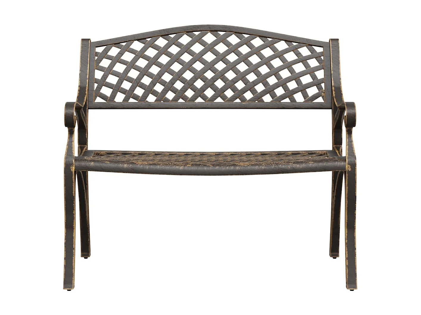 Banc de jardin 102cm Aluminium coulé Bronze