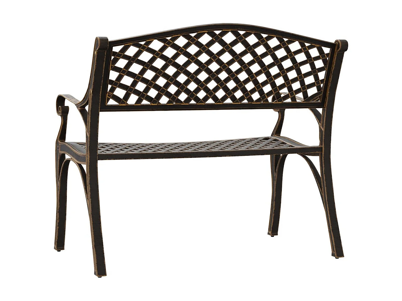 Banc de jardin 102cm Aluminium coulé Bronze