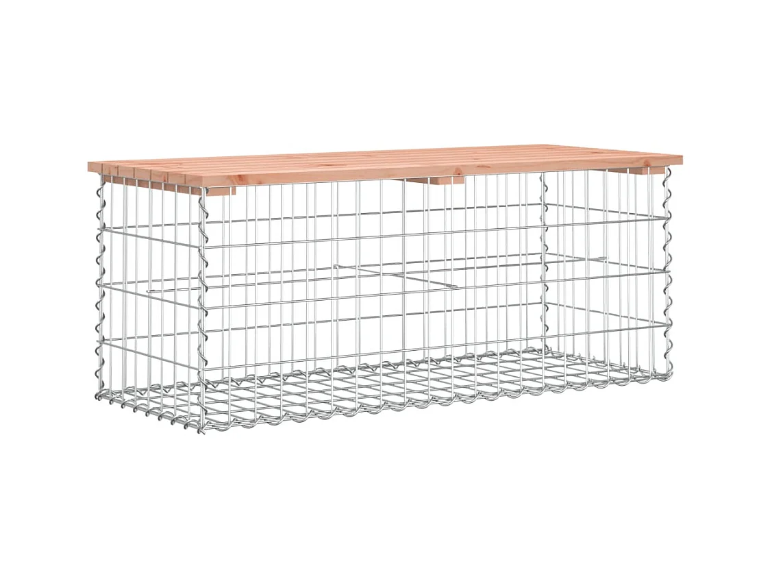 Banc de jardin design gabion 103x44x42 bois massif de douglas
