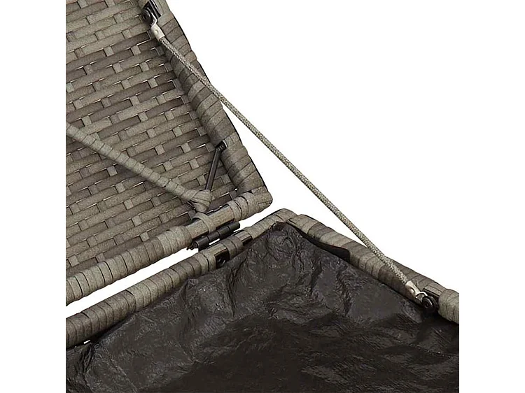 Tabourets jardin coussins lot de 2 gris 40x40x43 poly rotin