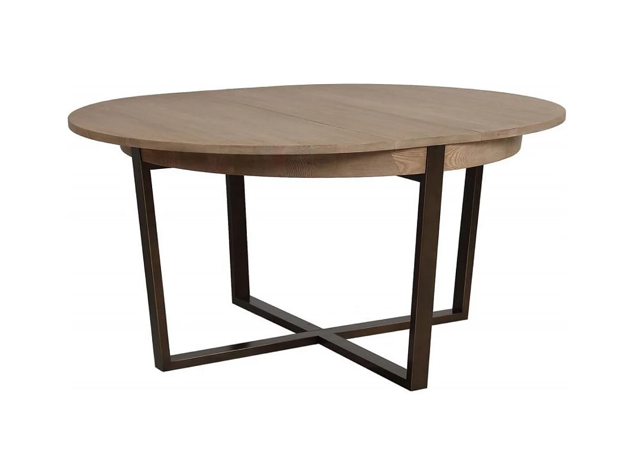 Table ronde extensible Bois Beige - Demeure Interior's
