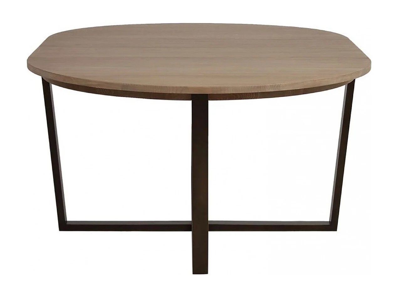 Table ronde extensible Bois Beige - Demeure Interior's