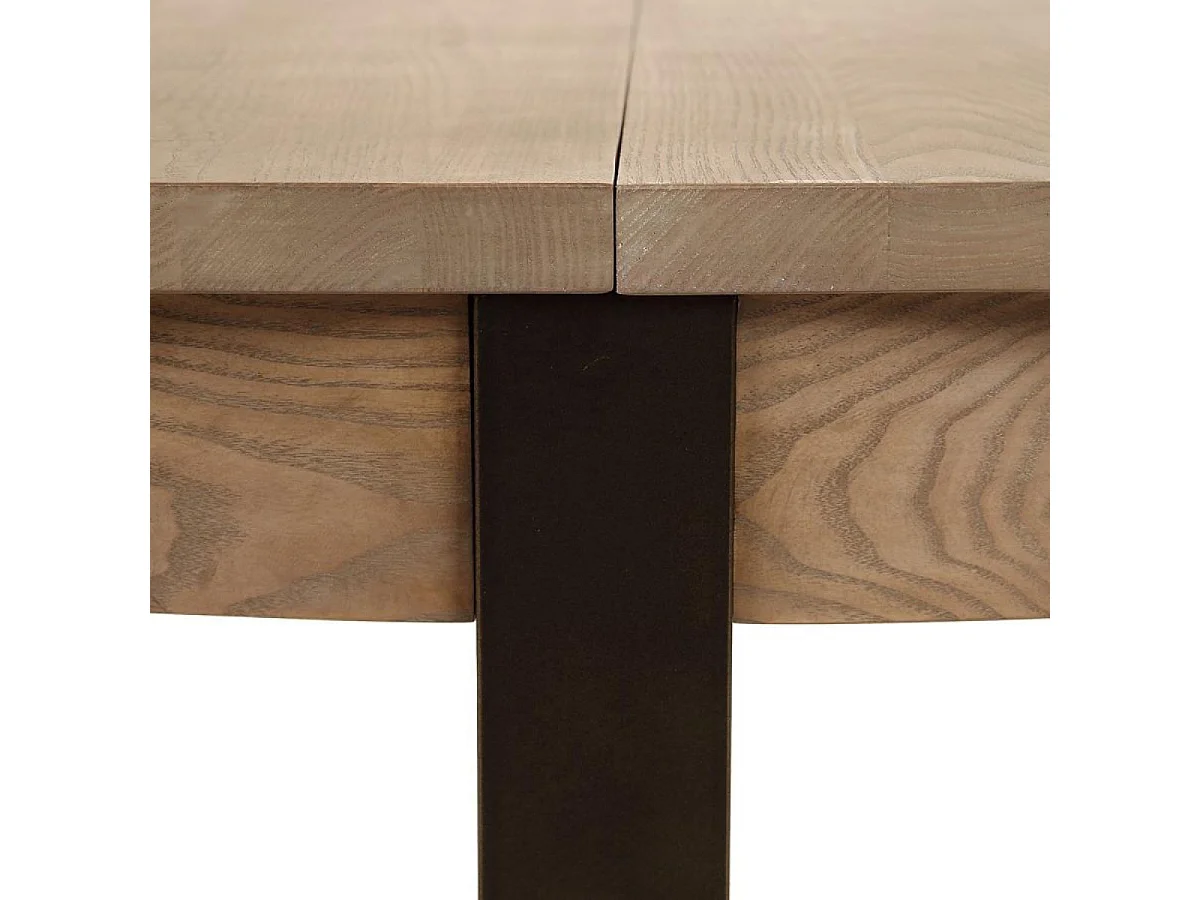 Table ronde extensible Bois Beige - Demeure Interior's