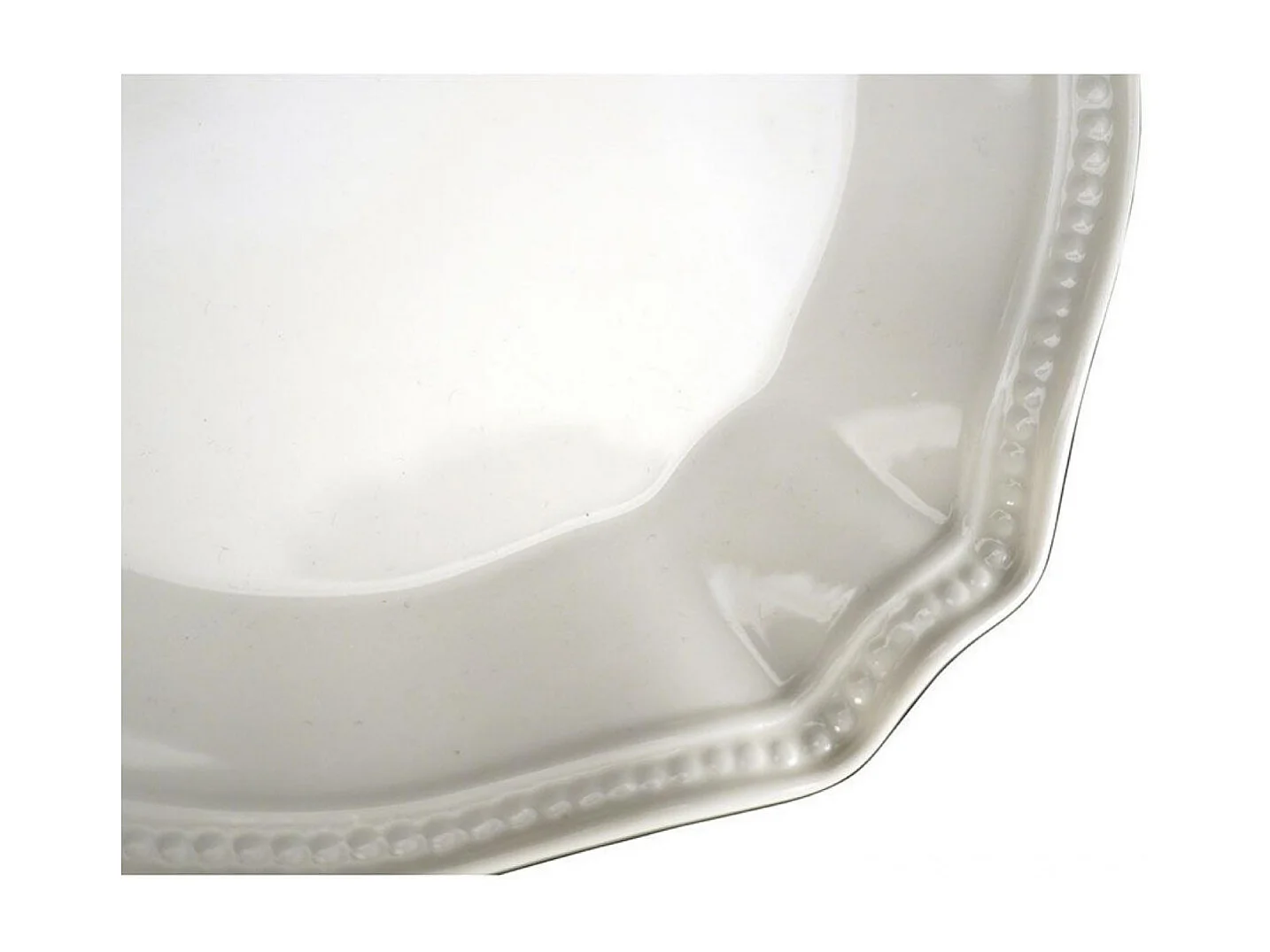 Lot de 5 assiettes dessert Céramique Blanc - Charme Interior's