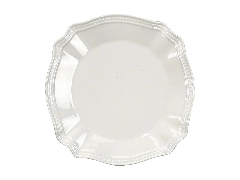 Lot de 5 assiettes dessert Céramique Blanc - Charme Interior's