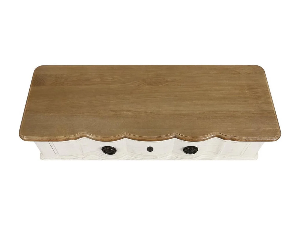 Console 1 tiroir Bois Blanc - Manoir Interior's