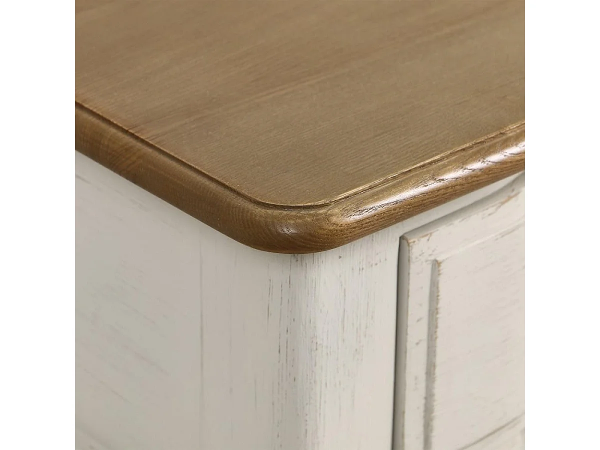 Console 1 tiroir Bois Blanc - Manoir Interior's