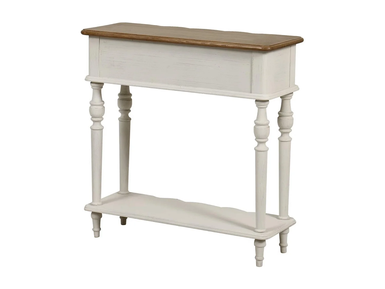 Console 1 tiroir Bois Blanc - Manoir Interior's