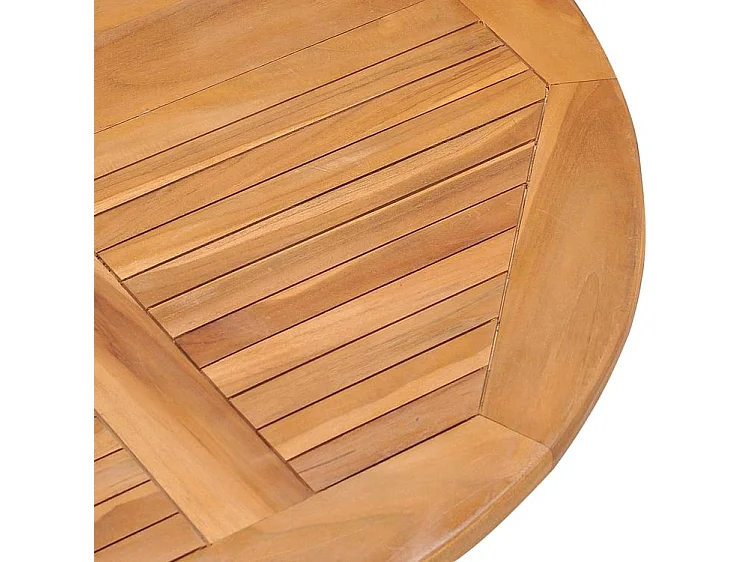 Mobilier à dîner d'extérieur pliable 5 pcs Bois solide de teck