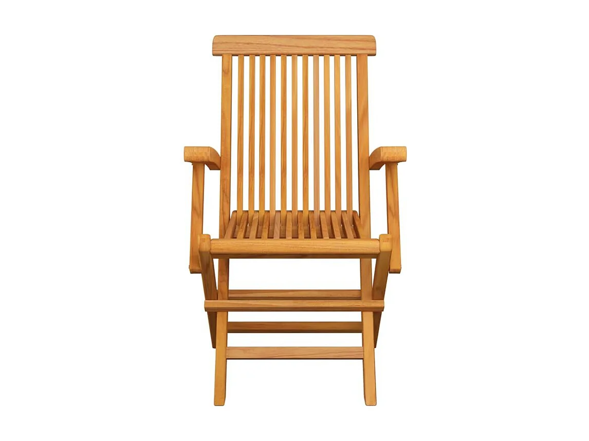 Mobilier à dîner d'extérieur pliable 5 pcs Bois solide de teck