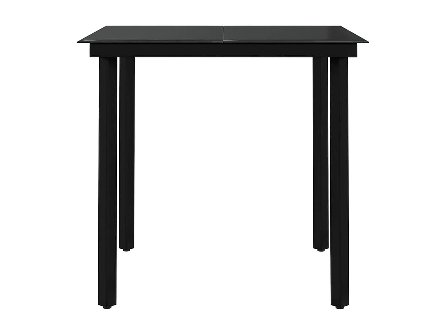 Ensemble de salle à manger de jardin avec coussins 3 pcs Noir
