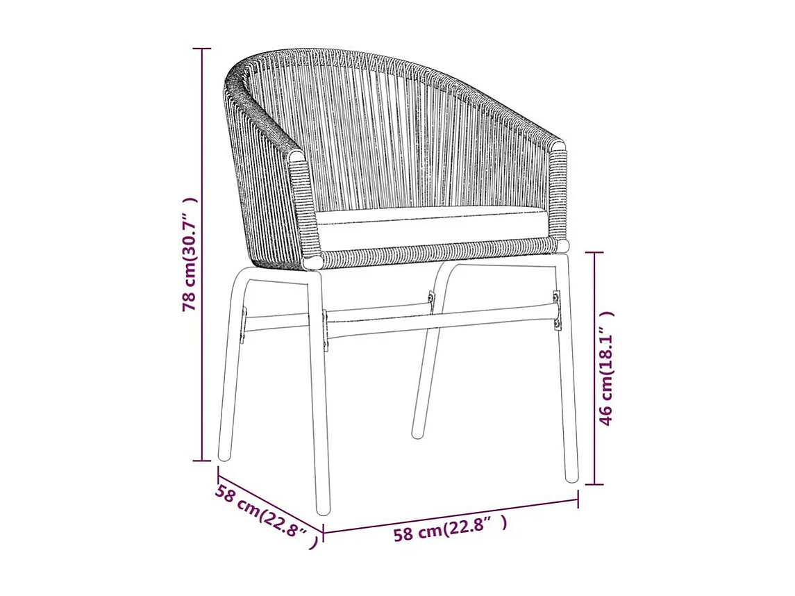 Ensemble de salle à manger de jardin 9 pièces – Gris & Noir