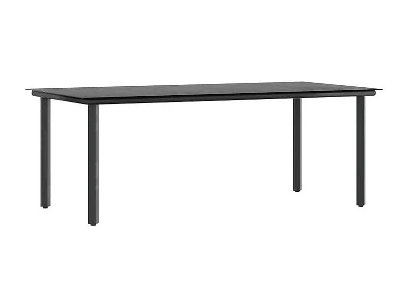 Ensemble à manger jardin coussins 9pcs marron poly rotin verre